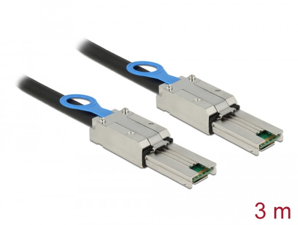 DeLOCK 83736 Serial Attached SCSI SAS-Kabel 3 m Schwarz (83736)