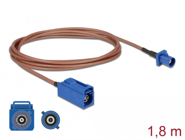 DeLOCK 89669 Koaxialkabel RG-316 1,8 m FAKRA C Blau, Braun (89669)