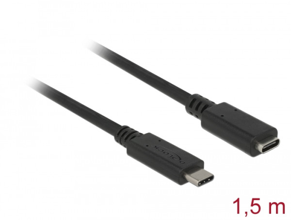 DeLOCK 85534 USB Kabel USB 3.2 Gen 1 3.1 Gen 1 1,5 m USB C Schwarz (85534)