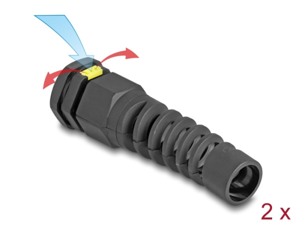 DELOCK Kabelverschraubung M16 2 Stuck (60625)