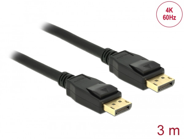 DeLOCK 3m Displayport 1.2a Schwarz (83807)