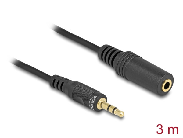 DeLOCK 84002 Audio-Kabel 3 m 3.5mm Schwarz (84002)