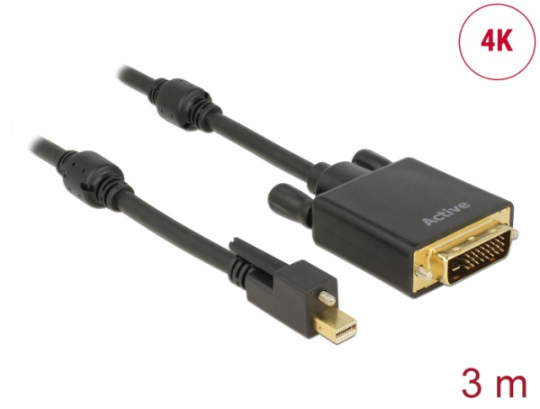 DeLOCK 83727 Videokabel-Adapter 3 m Mini DisplayPort DVI-D Schwarz (83727)