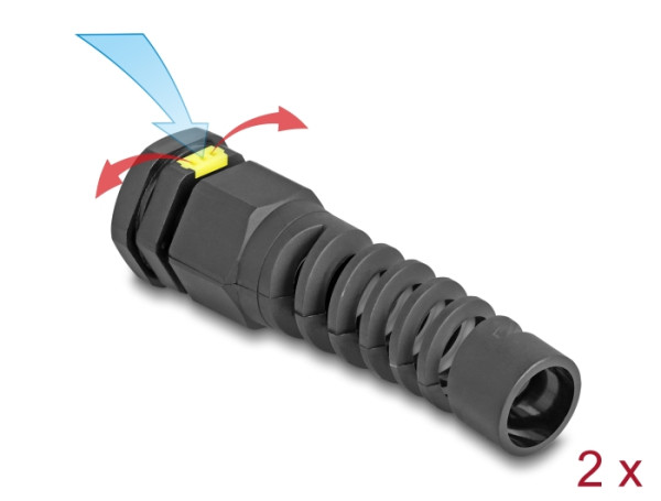 DELOCK Kabelverschraubung M20 2 Stuck (60626)