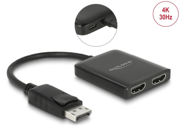 DeLOCK 87720 Videosplitter DisplayPort 2x HDMI (87720)