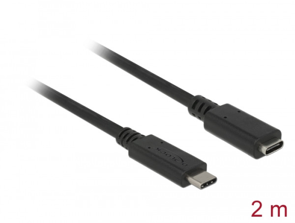 DeLOCK SuperSpeed USB USB Kabel USB 3.2 Gen 1 3.1 Gen 1 2 m USB C Schwarz (85542)