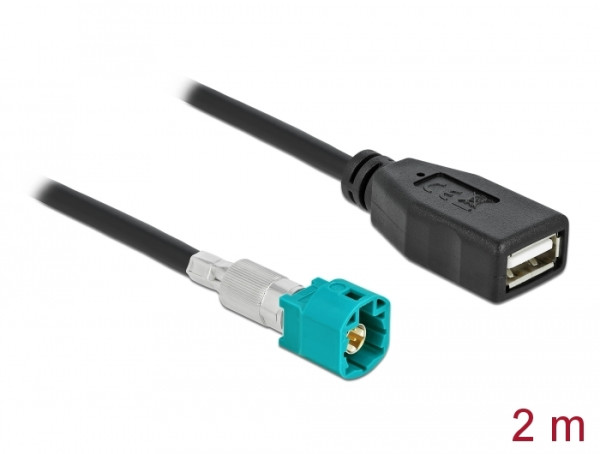 DeLOCK Kabel HSD Z Stecker zu USB 2.0 Typ-A Buchse 2 m (90488)