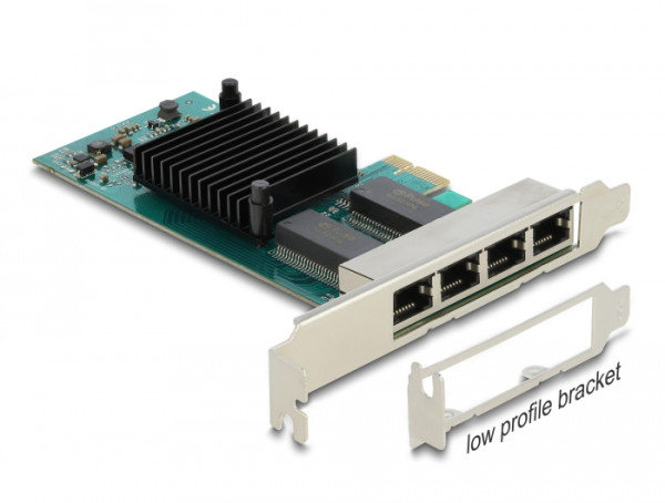 DeLOCK PCI Express x1 Karte 4 x RJ45 Gigabit LAN i350 (88504)