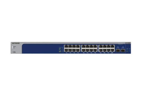 NETGEAR XS724EM Managed L2 10G Ethernet 100/1000/10000 1U Blau, Grau (XS724EM-100EUS)