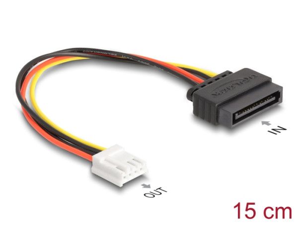 DELOCK SATA Stromkabel 15 Pin zu 1x4 Pin (66608)