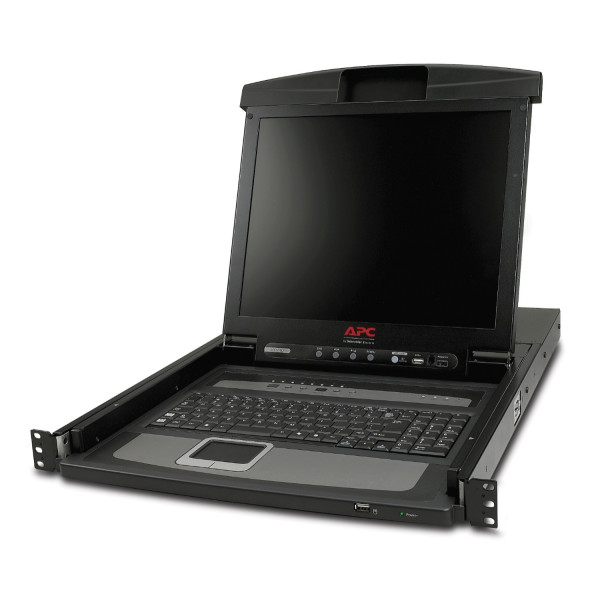 APC 17" Rack LCD Console with Integrated 8 Port Analog KVM Switch (AP5808)