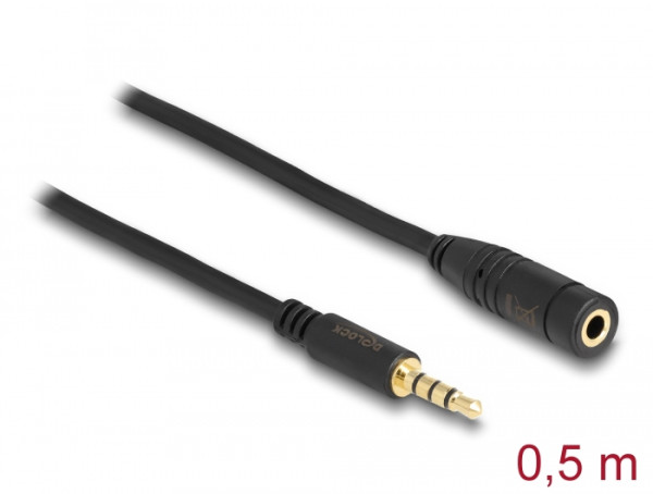 DeLOCK 84716 Audio-Kabel 0,5 m 3.5mm Schwarz (84716)