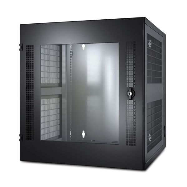 APC NetShelter WX Wall-Mount Enclosure 13U Glass Door Black Wandmontiertes Regal Schwarz (AR100)