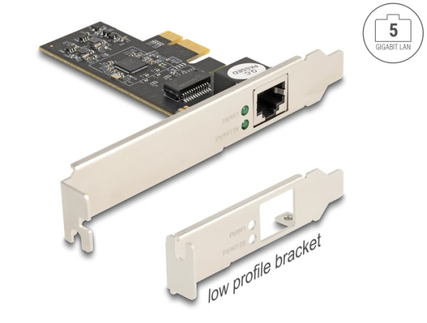 DELOCK PCI Express x1 Karte zu 1x RJ45 5 (81260)