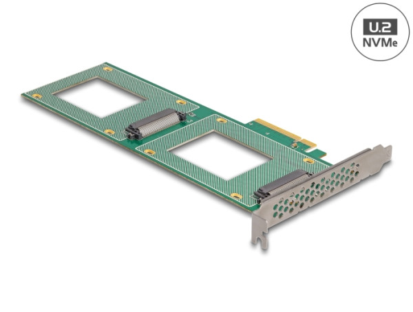 DELOCK PCI Express 4.0 x8 Karte zu 2xU.2 (90151)