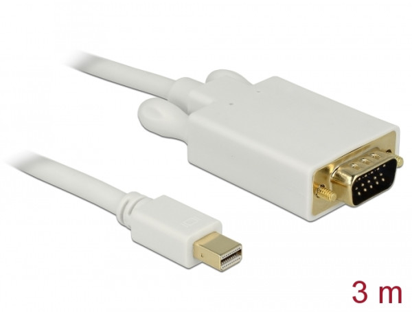 DeLOCK Displayport mini to VGA 3 m VGA D-Sub mini DisplayPort Weiß (82922)