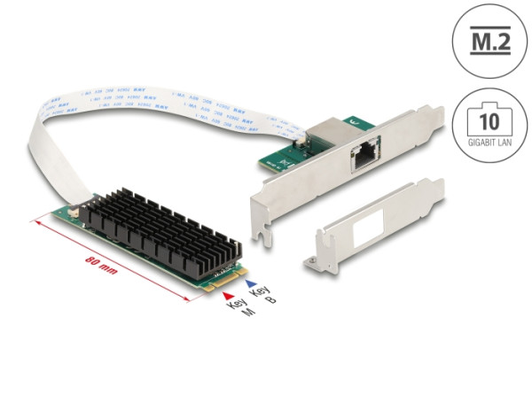 DELOCK M.2 Key B+M 1xRJ45 10 Gigabit LAN (95274)