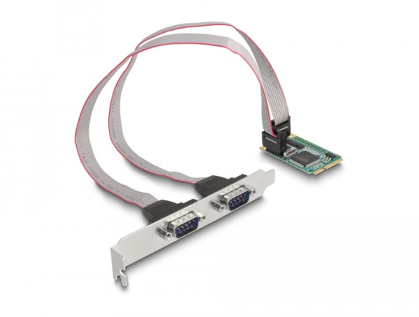 DELOCK Mini PCIe Karte zu 2 x Seriell (95273)