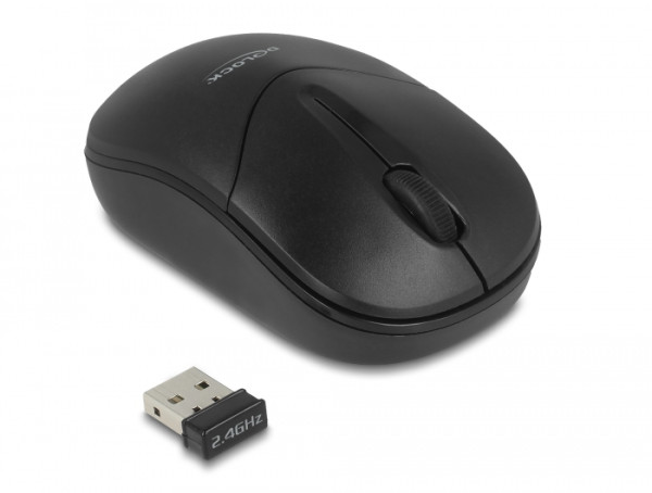 DeLOCK 12494 Maus Reisen Beidhändig RF Wireless Optisch 1000 DPI (12494)