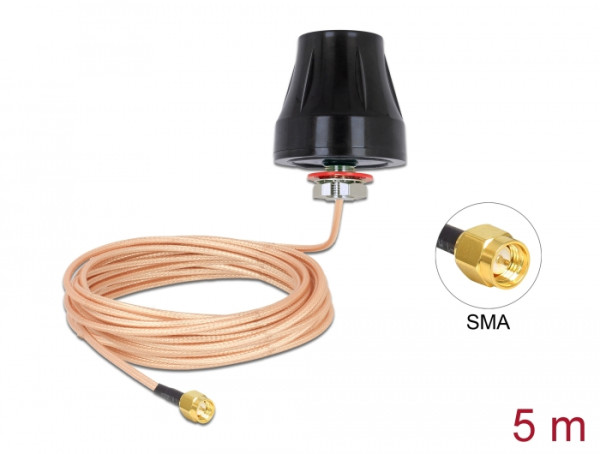 DeLOCK 89899 Netzwerk-Antenne Omnidirektionale Antenne SMA 2 dBi (89899)