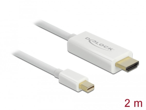 DeLOCK 83707 Videokabel-Adapter 2 m Mini DisplayPort HDMI Weiß (83707)