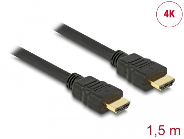 DeLOCK 84753 HDMI-Kabel 1,5 m HDMI Typ A Standard Schwarz (84753)