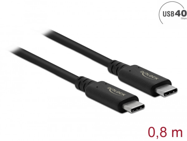 DeLOCK USB4 40 Gbps Kabel koaxial 0,8 m (86979)