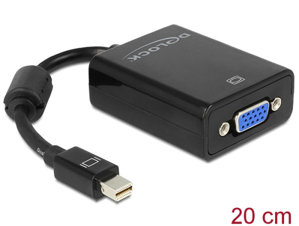 DeLOCK 65256 Videokabel-Adapter 0,18 m Mini DisplayPort VGA D-Sub Schwarz (65256)