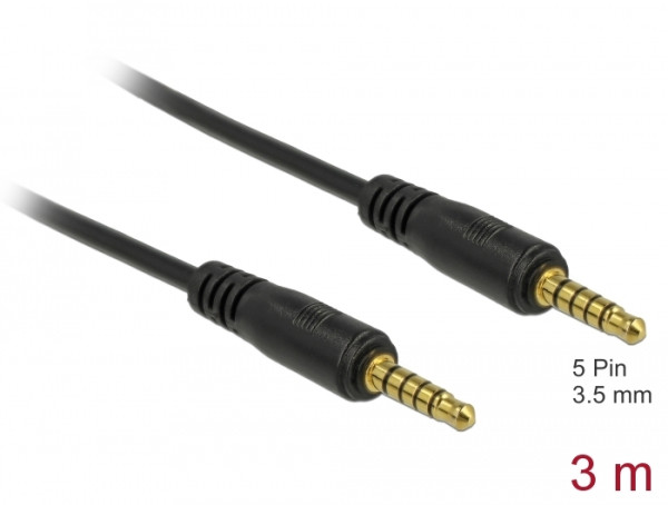 DeLOCK 85698 Audio-Kabel 3 m 3.5mm Schwarz (85698)