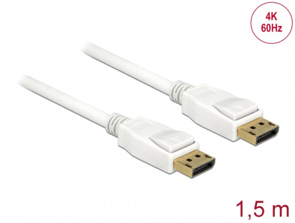 DeLOCK 85509 DisplayPort-Kabel 1,5 m Weiß (85509)