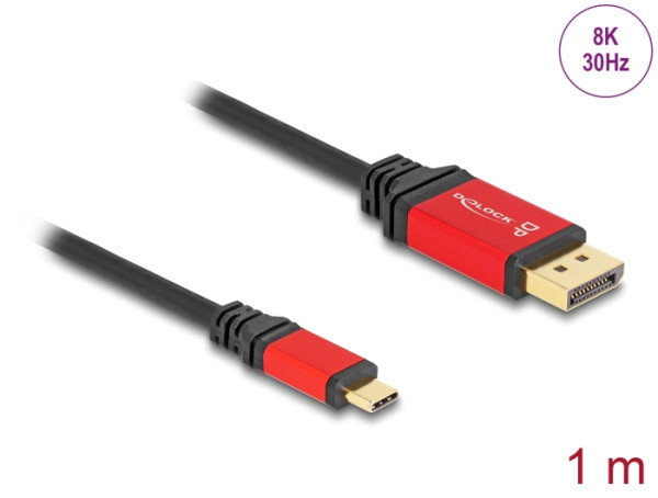 DELOCK ?USB Type-C zu DisplayPort 1m rot (80092)