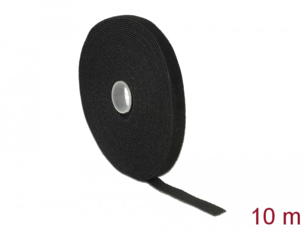 Delock Velcro - Kabelbinderrolle - 10 m - Schwarz (18712)