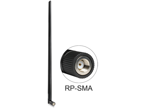 DeLOCK 88450 Netzwerk-Antenne Omnidirektionale Antenne RP-SMA 9 dBi (88450)