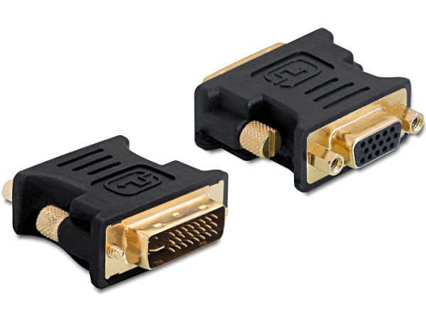 DeLOCK VGA 15pin F > DVI 24+5 M DVI-I 15pin VGA Schwarz (65016)