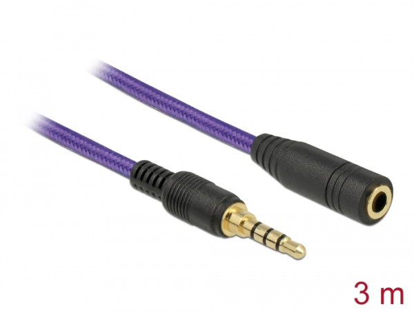 DeLOCK 85625 Audio-Kabel 3 m 3.5mm Violett (85625)