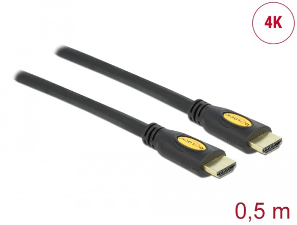 DeLOCK 83737 HDMI-Kabel 0,5 m HDMI Typ A Standard Schwarz (83737)