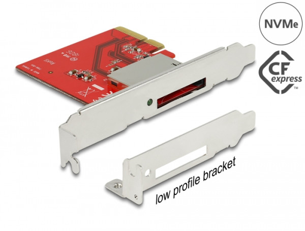 DeLOCK 91748 Kartenleser PCI Express Eingebaut Metallisch, Rot (91748)