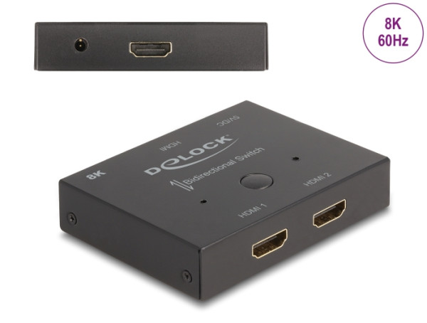 DeLOCK HDMI 2 - 1 Switch bidirektional 8K 60 Hz (18776)