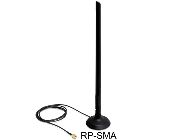 DeLOCK 88410 Netzwerk-Antenne Omnidirektionale Antenne RP-SMA 6,5 dBi (88410)