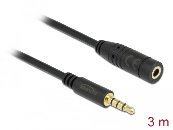 DeLOCK 84668 Audio-Kabel 3 m 3.5mm Schwarz (84668)