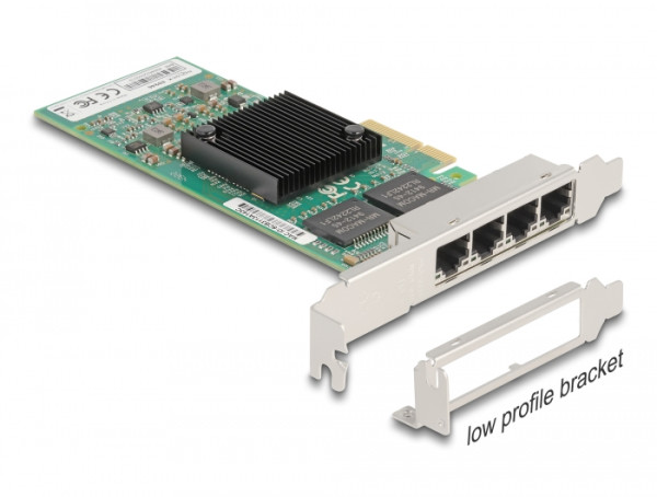 Delock PCI Express Card > 4 x Gigabit LAN - Netzwerkadapter (89946)