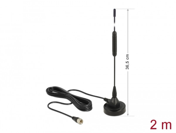 DeLOCK 12412 Netzwerk-Antenne Omnidirektionale Antenne F-Typ 0 dBi (12412)