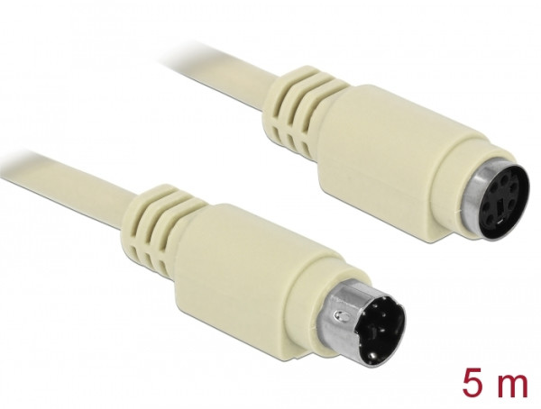 DeLOCK 85804 PS/2-Kabel 5 m 6-p Mini-DIN Beige (85804)