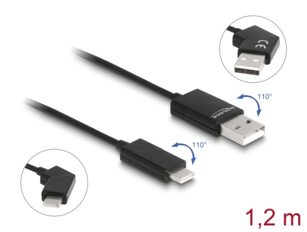 DELOCK USB2.0 Kabel Typ-A Stecker zu USB (80769)