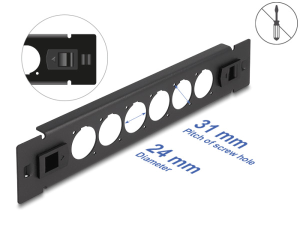 DELOCK 25,4cm D-Typ Patchpanel 6 Port (66899)