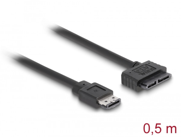 DeLOCK Cable eSATAp / Slimline SATA13pin, 0.5m SATA-Kabel 0,5 m Schwarz (84413)