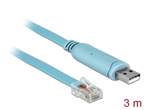 Delock Kabel seriell - USB M bis RJ-45 M (63289)