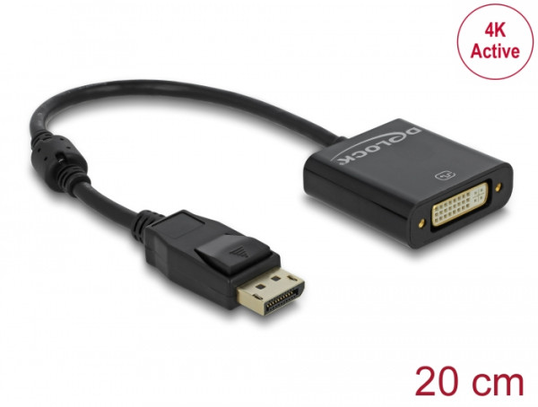 DeLOCK 62601 Videokabel-Adapter 0,2 m DisplayPort DVI-I Schwarz (62601)