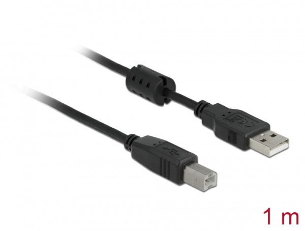 DeLOCK 83566 USB Kabel USB 2.0 1 m USB A USB B Schwarz (83566)