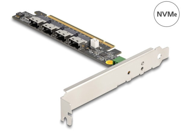 DeLOCK PCI Express x16 Karte zu 4 x intern SFF-8654 4i NVMe - Bifurcation (90111)